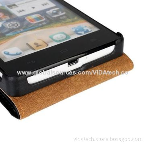 Leather Case, Vertical Flip for Huawei G700